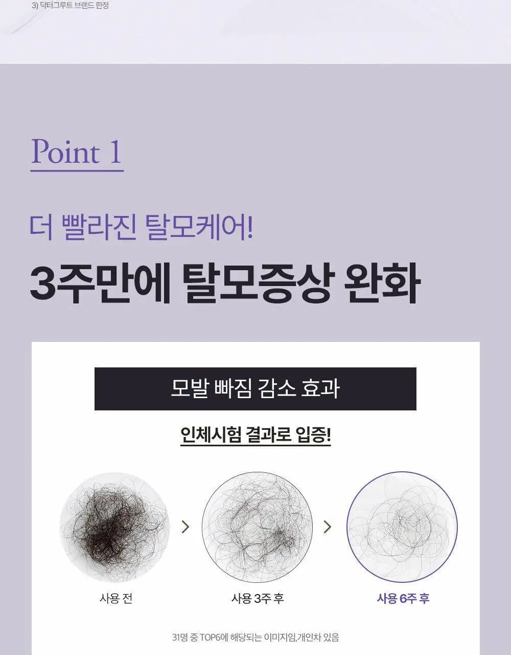 [탈모케어] 닥터그루트 집중케어 멀티퍼펙션 힘없는 모발용 샴푸 400ml(+트리트먼트 100ml 증정) 상세페이지 8